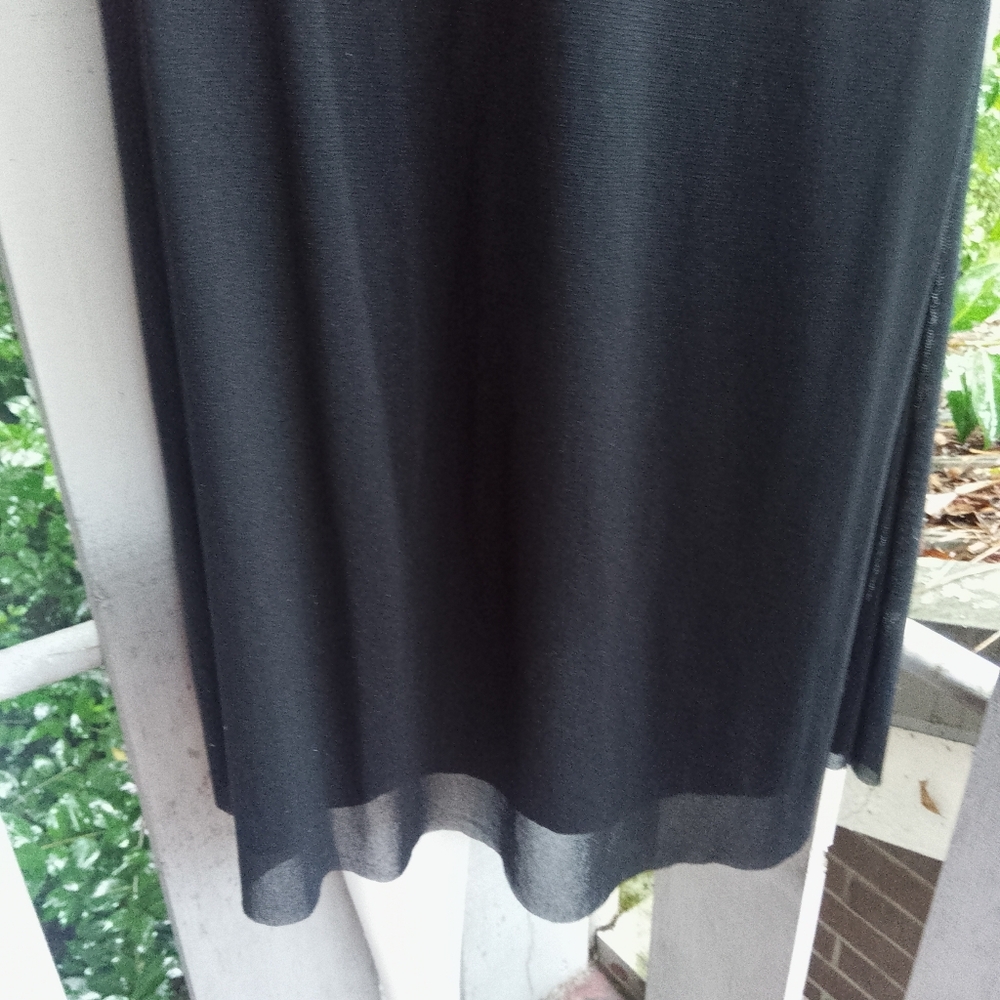 Vivienne Tam Empire Waist Babydoll Nylon Mesh Black Dress 2 - Picture 9 of 10